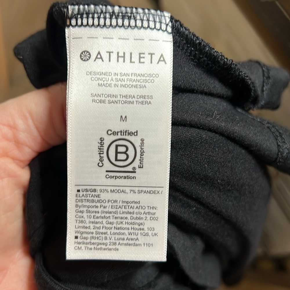 Athleta High Neck Black Tank Dress - Picture 6 of 10